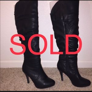 Worthington Black Knee boots (7.5)